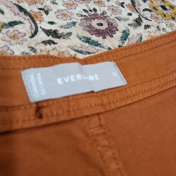 🌜 EVERLANE Curvy Straight High Rise Jean | Burnt Orange | size 12 - Picture 3 of 10
